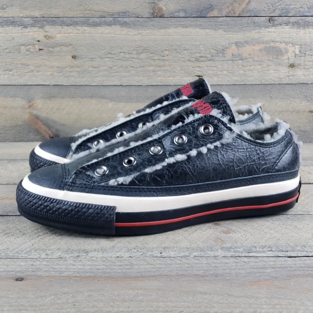 NEW Converse All Star Shearling Ix Leather Slip on